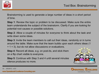 53
Strategic Grid & Model
Basic Flow of a Strategic Focus Area within the “Financials” Dimension
We will flow our strategic objectives down each balanced scorecard perspective
within a grid of boxes, making sure everything is linked. This grid will serve as the
foundation for constructing the Balanced Scorecard.
Strategic Focus Area: Increase Shareholder Value
Financials
Revenue Growth of 20% by 2014
Operating Cost Improvements of
15% by 2014
New Sources
of Revenue
Increase
Customer
Profitability
Lower
Operating
Costs
High Utilization
of Assets
 