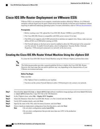 Vmware Server Ios Cisco IOS XRv Router Installation and Configuration Guide | PDF