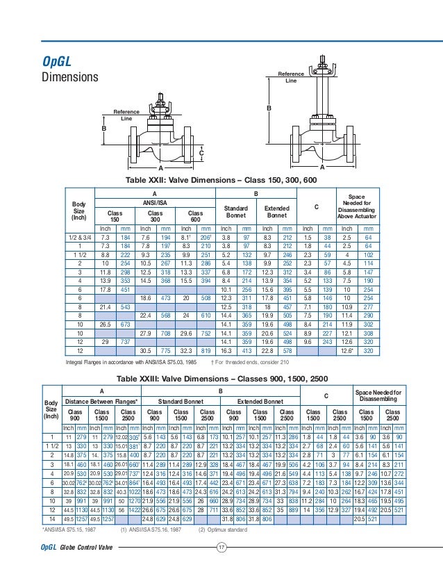 Manual Globe Valve Cv Table