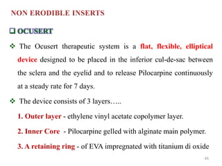 Ophthalmic drugdelivery system | PPTX