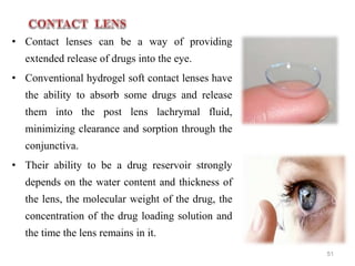 Ophthalmic drugdelivery system | PPTX