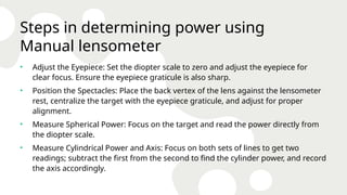 Optometery Age Add Power Ranges Ophthalmic lens power and form presentation | PPTX