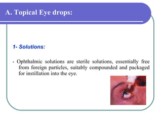 Ophthalmic preparations | PPT