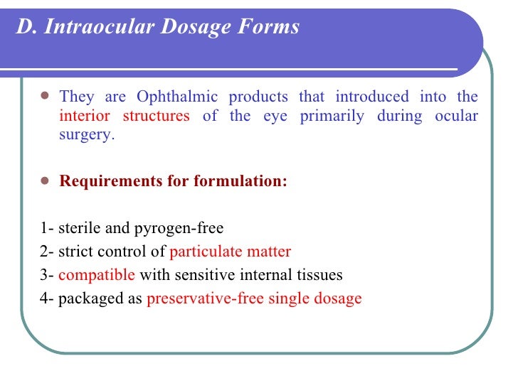 Ophthalmic preparations