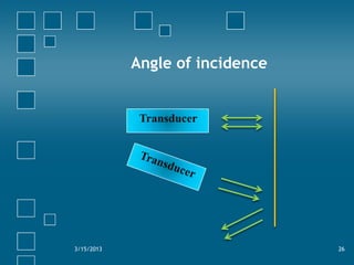 Angle of incidence


             Transducer




3/15/2013                        26
 