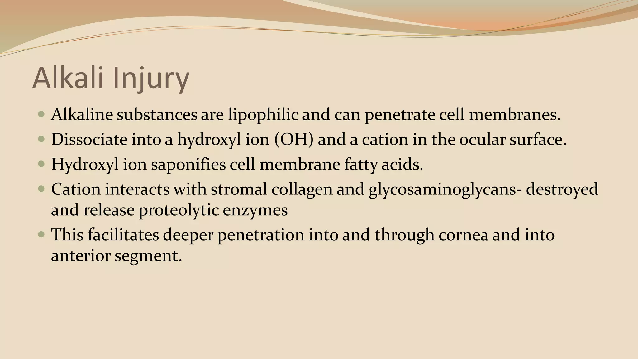 Ophthalmologic approach to chemical burns | PPTX