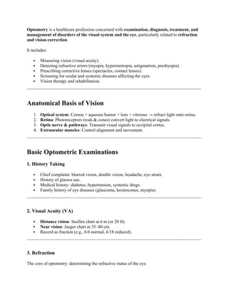 OVERVIEW OF THE COMMON OPHTHALMOLOGY CASES | DOCX