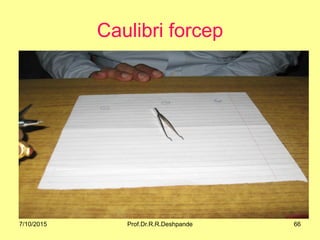 Caulibri forcep
7/10/2015 66Prof.Dr.R.R.Deshpande
 
