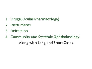 Ophthalmology Practicals for university 1 | PDF