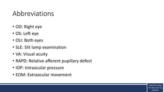 Ophthalmology revision for MD finals | PDF