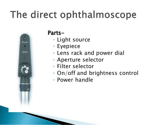 Ophthalmoscopy diagram of fundus 