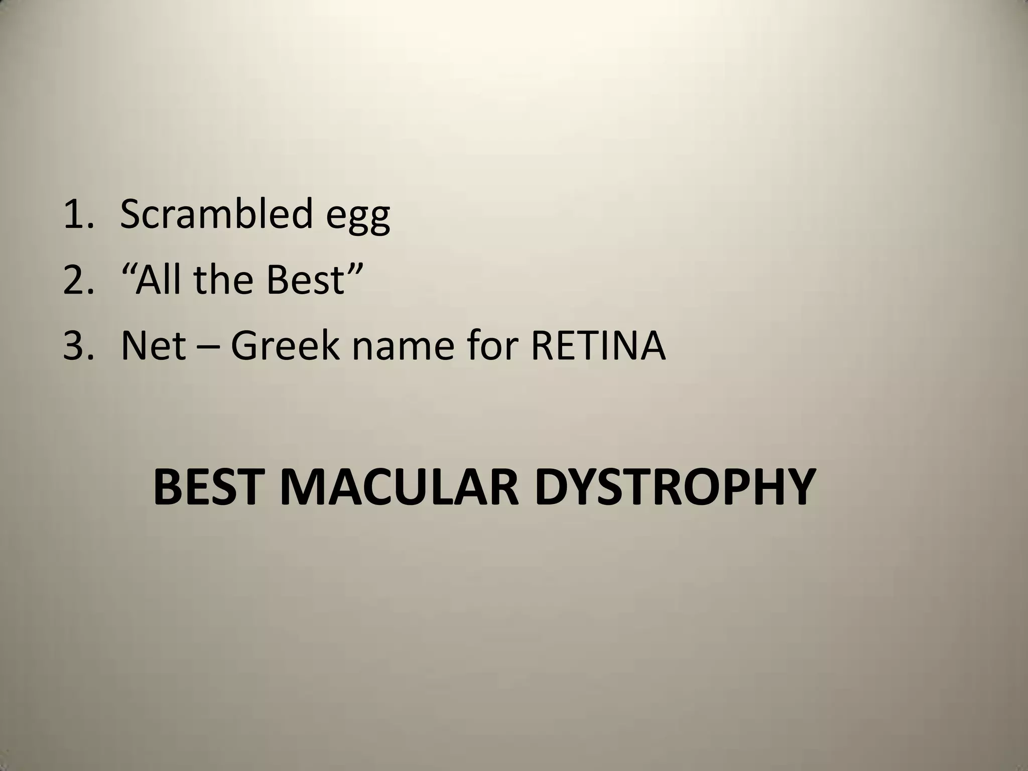 What are ELSCHNIG’S SPOTS & SIEGRISTS STREAKS ?