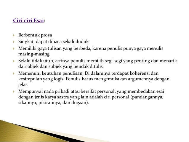 Opini, Feature dan Esai