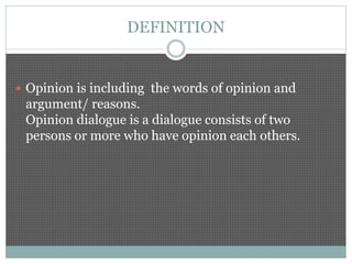 Opinion pembejaran bahasa inggris | PPT