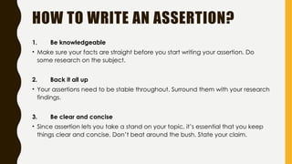 Opinion-and-assertion.pptx grade 10 info | PPTX