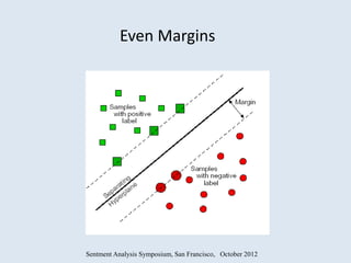 Even Margins




Sentment Analysis Symposium, San Francisco, October 2012
 