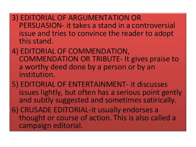 Difference between editorial and persuasive essay