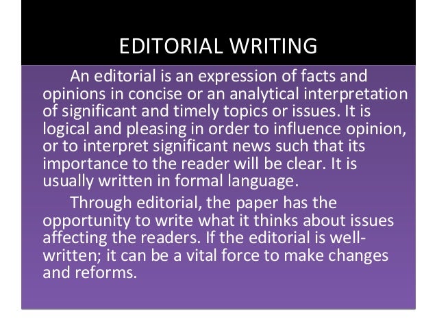 opinion essay vs editorial