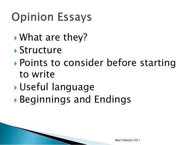 Opinion essays