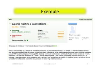 Exemple	
  
bernard@normier.fr	
   9	
  17/04/14	
  	
  Club	
  IES	
  	
  
 