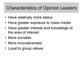 Group Influence & Opinion leader | PPT