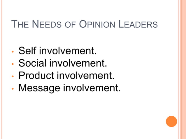 Opinion leadership | PPTX
