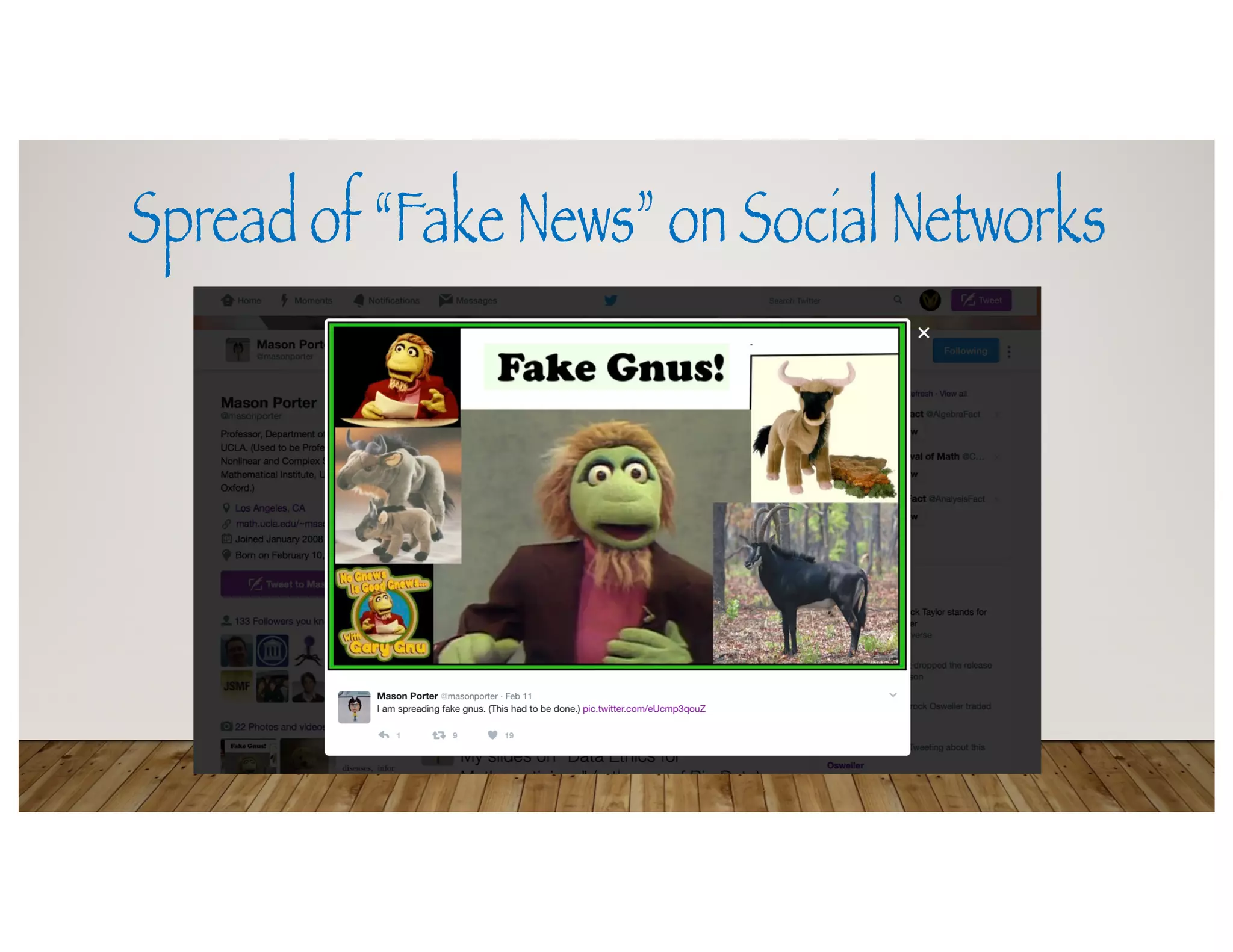 Spread of “Fake News” on Social Networks
 