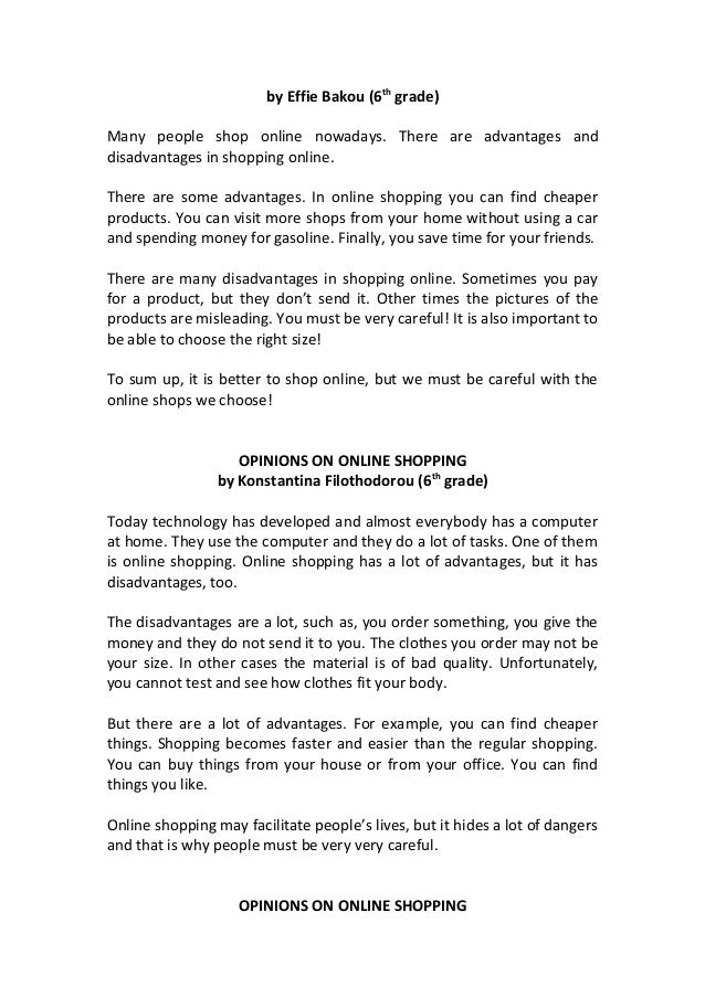 what are the pros and cons of online shopping essay