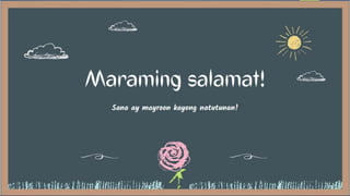 Halimbawa ng Isang alamat
Alamat ng Pinya
Alamat ng saging
Bakit kulay itim ang uwak
 