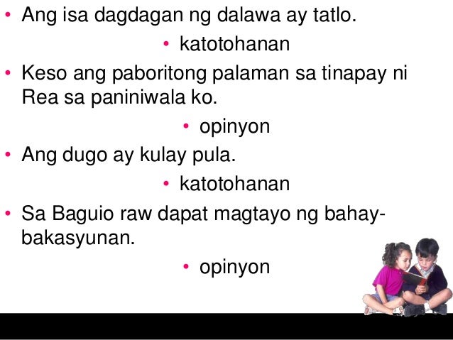 grade katotohanan 1 o opinyon worksheet o katotohanan Opinyon grade katotohanan 1 o opinyon worksheet o katotohanan Opinyon