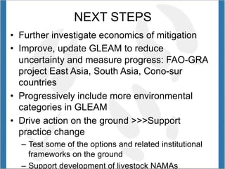 Opio Global livestock enviro assess model GLEAM Nov 12 2014