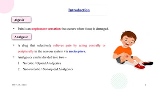Pharmacology of CNS-Acting Opioid Analgesics and Antagonists | PPTX