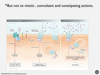 DEPARTMENT OF PHARMACOLOGY
But not to miotic , convulsant and constipating actions.
34
 