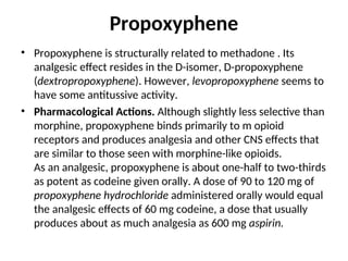 Propox Opioid Analgesics Lecture Slides 2.pptxx | PPT