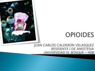 JUAN CARLOS CALDERON VELASQUEZ
         RESIDENTE I DE ANESTESIA
     UNIVERSIDAD EL BOSQUE - HSB
 