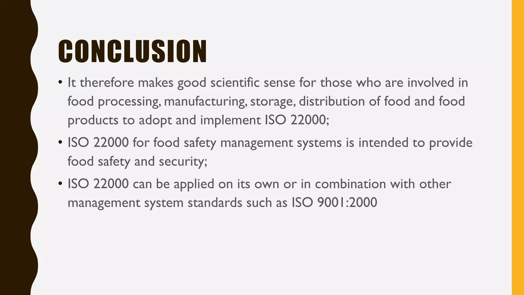 ISO 22000 Food Safety Management Systems - A Presentation by Akshay ...