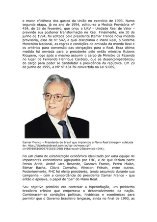 O Plano Real