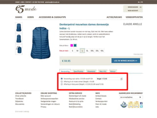 Wees zo vroeg mogelijk helder over
leveringskosten
 