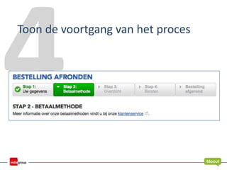 Toon de voortgang van het proces
 