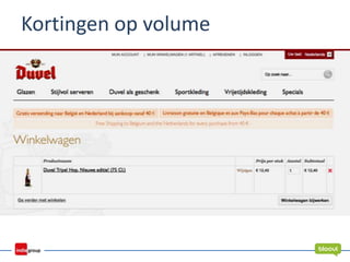 Kortingen op volume
 