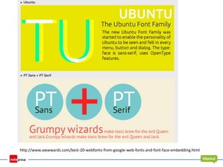 http://www.awwwards.com/best-20-webfonts-from-google-web-fonts-and-font-face-embedding.html
 