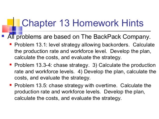 Chapter 13 homework