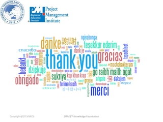 Copyright@STEVBROS OPM3™ Knowledge Foundation
 