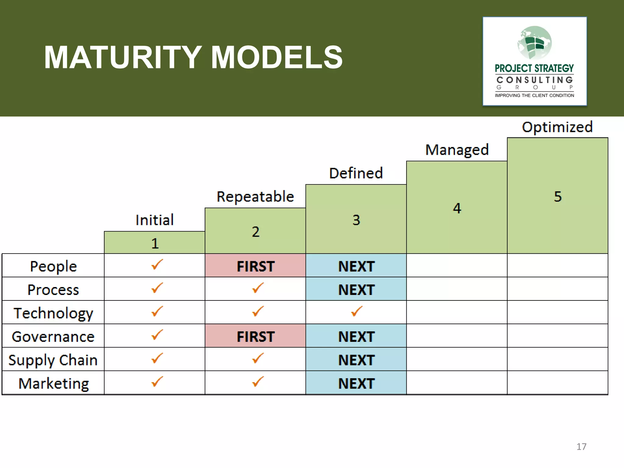 MATURITY MODELS

17

 