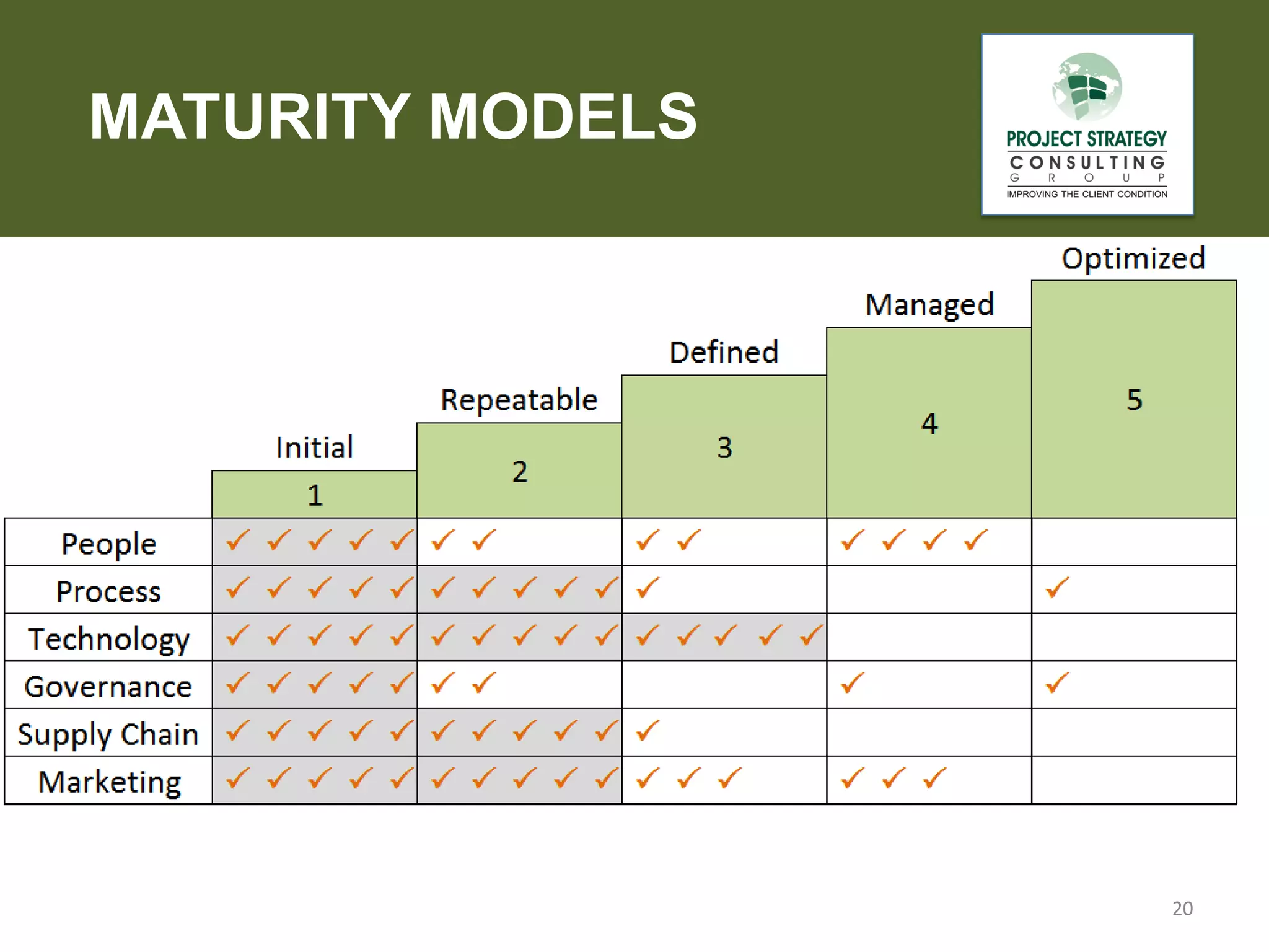 MATURITY MODELS

20

 