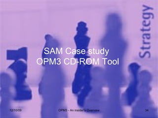 SAM Case study  OPM3 CD-ROM Tool 06/08/09 OPM3 - An insider's Overview 