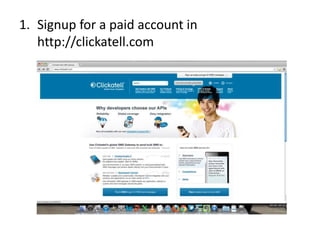 OpManager - Clickatell integration for SMS notification | PPTX
