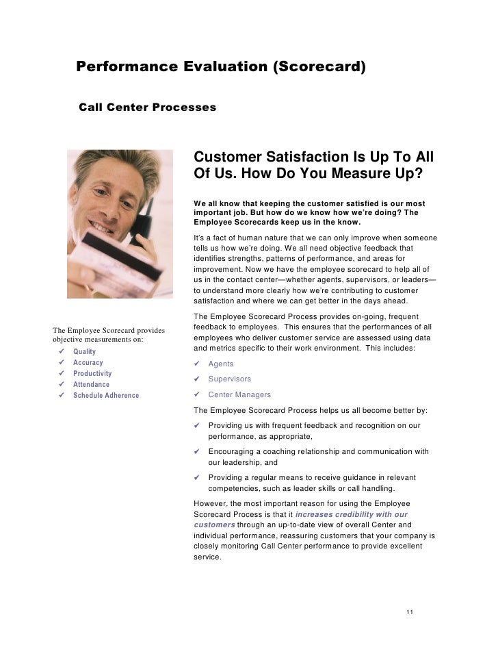 call center employee evaluation