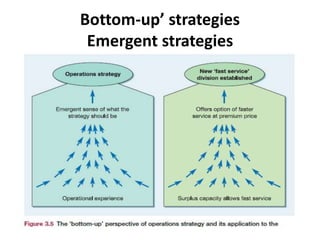 Bottom-up’ strategies
Emergent strategies
 