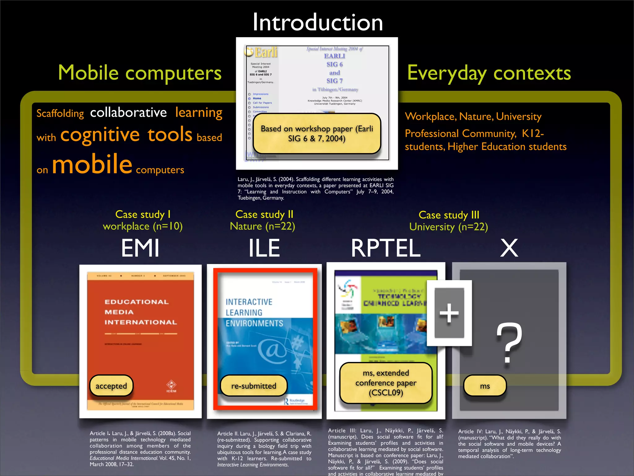 Scaffolding collaborative learning with cognitive tools based on mobile
